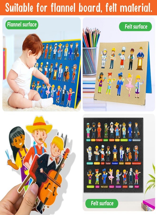 PENGFULL Felt Career Image Dress-Up Learning Pieces,50 Felt Flannel Board Pieces,Career Community Helpers Learning for Toddlers,for Kindergarten,Preschool,Toddlers - Image 5